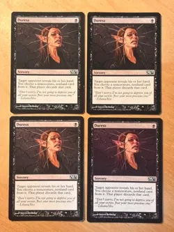 Magic the Gathering MTG 4x Duress M13 LP Playset - Image 1