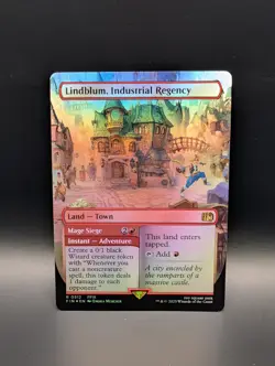MTG - Lindblum, Industrial Regency - FOIL BORDERLESS - Land (R) - FIN #312 -Rare - Image 1