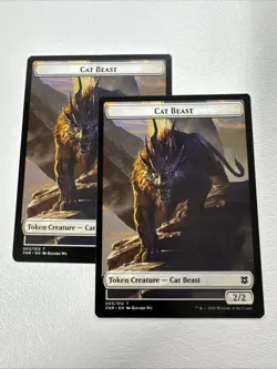 (X2) - Cat Beast Token 2/2 - Regular #3 [Zendikar Rising] MTG - Image 1