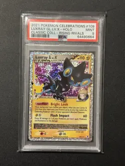 Pokemon Luxray GL Lv.X 109/111 Celebrations Classic Collection Holo PSA 9 2021 - Image 1