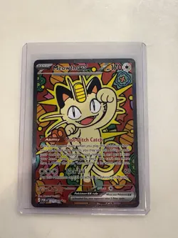 Meowth EX SIR Full Art Holo Rare Pokemon TCG Card 121/088 Perfect Order - Image 1