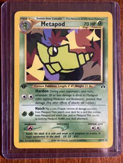 [NM] 2001 Pokemon Neo Discovery Metapod 1st Edition #42/75 Uncommon - Image 1