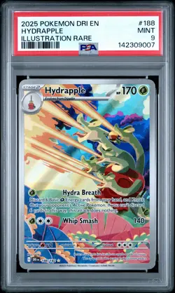 2025 POKEMON DRI EN-DESTINED RIVALS ILLUSTRATION RARE #188 HYDRAPPLE PSA 9 - Image 1