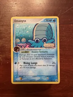 Pokemon TCG Omanyte 60/92 Legend Maker 2006 Holo STAMPED - Image 1