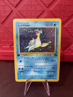 Pokemon TCG Fossil Lapras 1st Edition LP Holo Rare WOTC 1999 French Lokhlass HP - Image 1