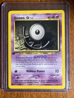 [LP+/NM] 2001 Pokemon Neo Discovery Unown [U] 1st Edition #51/75 Uncommon - Image 1