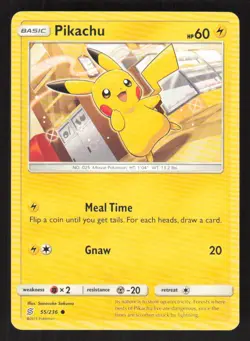 Pokemon TCG Unified Minds Pikachu #55/236 - Image 1