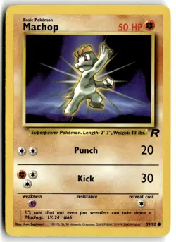 2000 Pokemon - Team Rocket Machop #59/82 - Image 1