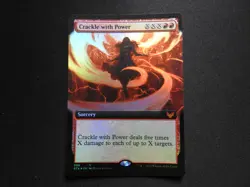 Crackle with Power Extended Art FOIL LP [Strixhaven] Mtg Magic Free Tracking! - Image 1