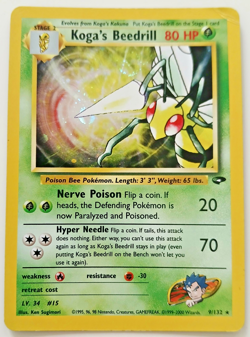 Pokemon TCG Koga's Beedrill 9/132 Holo Gym Challenge MP - Image 1