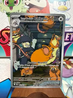 Team Rocket's Raticate 202/182 Illustration Rare - Destined Rivals - Pokemon TCG - Image 1