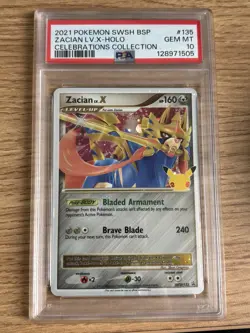 2021 POKEMON CELEBRATIONS Zacian Lv. X - PSA 10 GEM MINT - LOW POP - Image 2