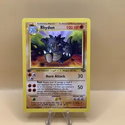 1999 First Edition Vintage Pokemon# 45/64 Rhydon - Image 1