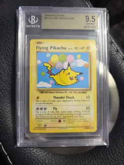 2016 Pokemon Flying Pikachu #110 EVOLUTIONS Beckett 9.5 Gem Mint - Image 1