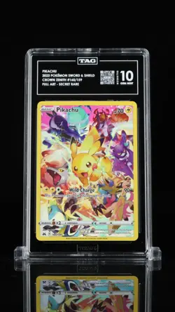 PIKACHU 2023 POKEMON SWORD & SHIELD #160/159 TAG 10 - Image 1