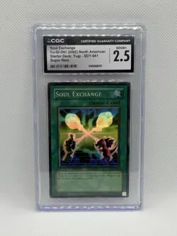 2002 Yu-Gi-Oh Starter Deck Yugi Soul Exchange #SDY41 CGC 2.5 - Image 1