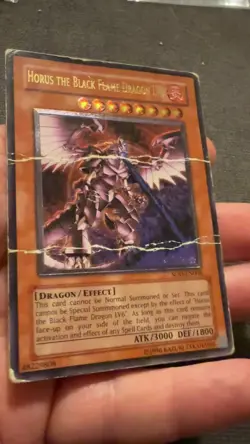 Horus the Black Flame Dragon LV8 SOD-EN008 Ultimate Rare! Unlimited! DAMAGED - Image 2