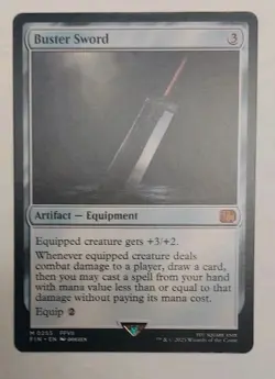 Buster Sword M0255 Reg Non Foil Final Fantasy MTG NM Card Never Played+ BONUS - Image 1