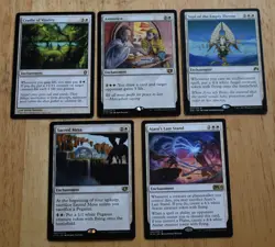 MTG 5x White Rare Enchantment Cradle of Vitality, Sigil of the Empty Throne + - Image 1