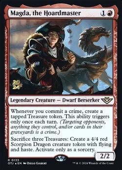 Magda, the Hoardmaster 0133 Pre Release Promo Foil Thunder Junction MTG M - Image 1
