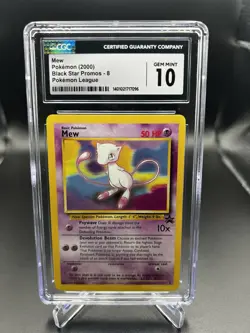 Pokemon TCG Mew Wizards Black Star Promos 8 Pokemon League CGC 10 - Image 1