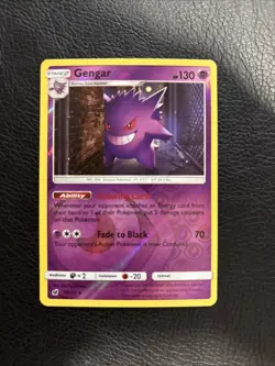 2017 Pokemon SM Crimson Invasion Gengar Reverse Holo #38/111 Vlp (2) - Image 1