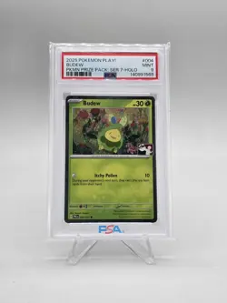 2025 Pokemon Play! Budew #004 Prize Pack Series 7 Cosmo Holo Psa 9 Low Pop - Image 1
