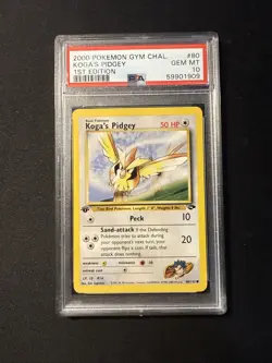 2000 Pokemon Gym Challenge Kogas Pidgey 1st Edition #80 Psa10 - Image 1