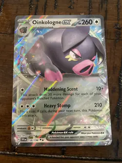 Pokemon Scarlet & Violet Oinkologne ex 158/198 Double Rare - NM - Image 1