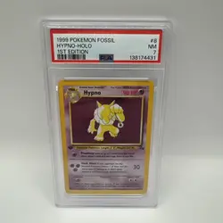 PSA 7 - 1999 Pokemon Fossil 1st Edition Holo 8/62 Hypno - Image 1