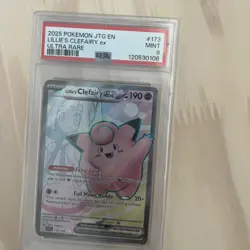 2025 Pokemon JTG EN Lillie’s Clefairy EX Ultra Rare PSA 9 - Image 1