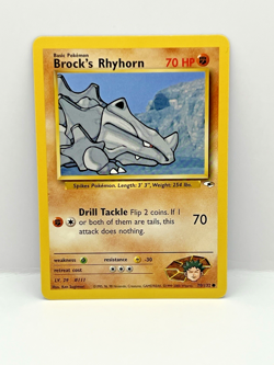 Vintage Pokemon Brock's Rhyhorn Rhydon Lot Gym Challenge English & Japanese - Image 2