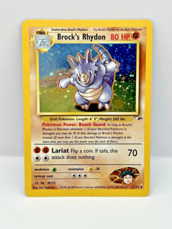 Vintage Pokemon Brock's Rhyhorn Rhydon Lot Gym Challenge English & Japanese - Image 4