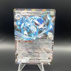 Pokemon TCG Steven's Metagross EX Double Rare Holo 145/182 Sv10 English - Image 1