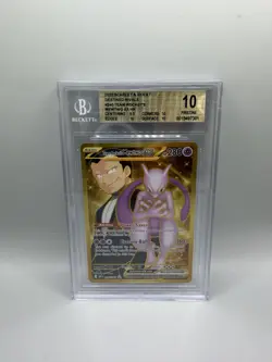 2025 Pokemon Scarlet Violet #240 Team Rocket’s Mewtwo EX 240/182 BGS 10 Pristine - Image 1