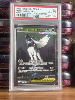 Mega Absol EX - 180/132 - Mega Evolution - Pokemon Card TCG - PSA 10 GEM MINT - Image 1