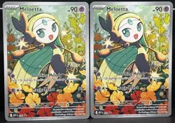 Meloetta 026 Mega Evolution Black Star Pokemon Card - 2 Card Lot! - Image 1