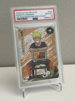 2025 KAYOU NARUTO SMRITI COLLECTIBLE CARD #003 NARUTO UZUMAKI PSA 10 - Image 1