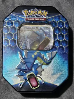Pokemon TCG Hidden Fates Gyarados GX Tin NEW & Factory Sealed - Image 1