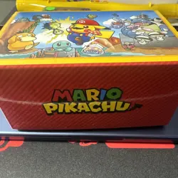 Pokemon Luigi Pikachu Pokemon Center Deck Box, Sleeves and Empty Box. (No Cards) - Image 2