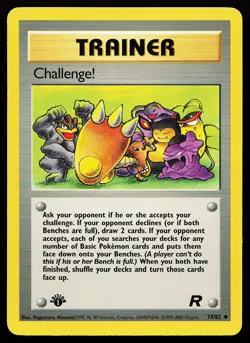 Challenge! 74/82 Uncommon 1st Edition Team Rocket Pokemon Card - Image 1
