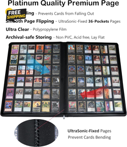 Premium 2300 Pockets Card Binder, Large 36-Pocket 2000+ Ringless - Image 4