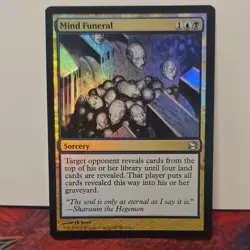 Magic: The Gathering Mind Funeral Foil Sorcery Blue Black 181/249 - Image 1