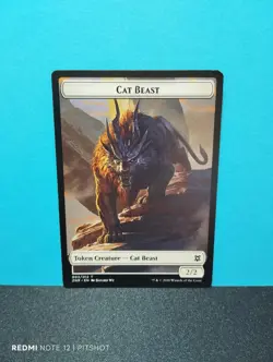Cat Beast Token / Katzenbestie Spielstein - MTG Magic - Image 1