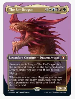 The Ur-Dragon (Borderless) Commander Masters Foil - Image 1