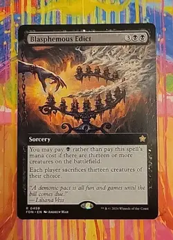 MTG: Blasphemous Edict - Foundations - Extended Art - Non Foil - Near Mint - Image 1