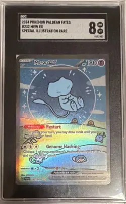Pokemon Mew Ex SV: Paldean Fates Special Illustration Rare Holo SGC 8 232/091 - Image 1