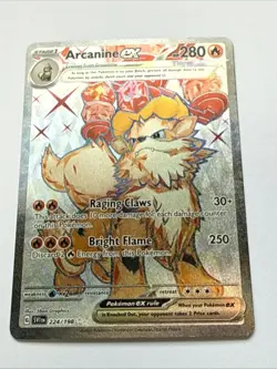 Arcanine ex Pokemon Scarlet & Violet Base Set 224/198 Near Mint - Image 1