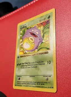 1999 Pokemon Base Set Koffing 1st Edition Shadowless 51/102 NM English - Image 3
