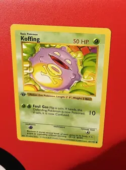 1999 Pokemon Base Set Koffing 1st Edition Shadowless 51/102 NM English - Image 5